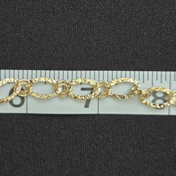 Chunky lightweight 18k gold bracelet - Picture 15 of 16